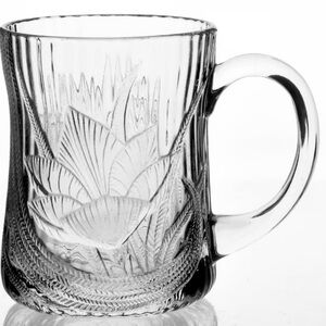 Vintage Arcoroc Canterbury Crocus Clear Glass Mugs Cups France Set of 6